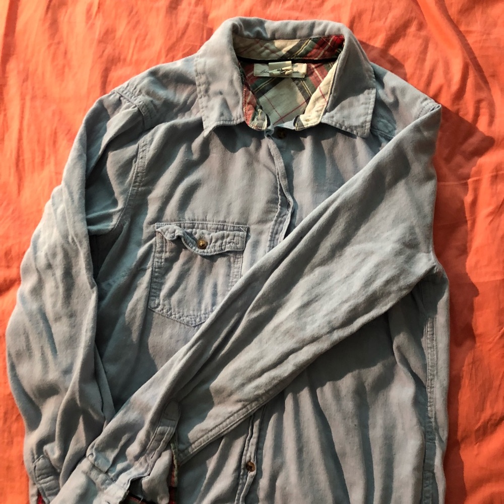 Blue button up